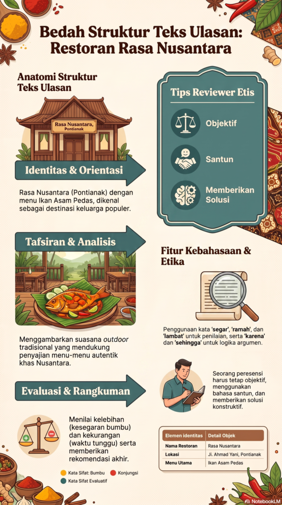 bedah struktur teks ulasan restoran
