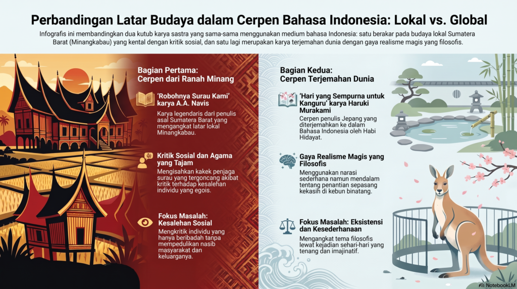 perbandingan cerpen lokal dan global
